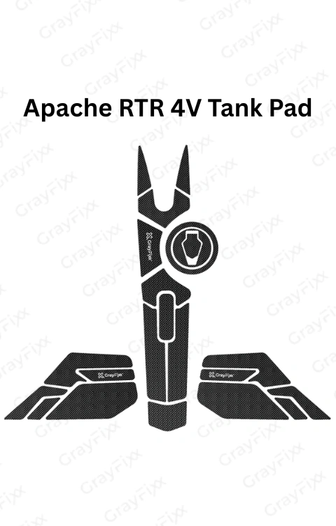 Apache RTR 4V Full Tank Pad with Knee Pad | Full Tank Pad Compatible with Apache RTR 4V, Premium Finish, Waterproof, Pack of 1
